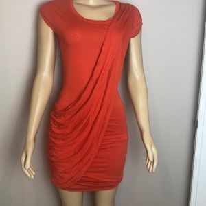 Tight fitting red/orange dress